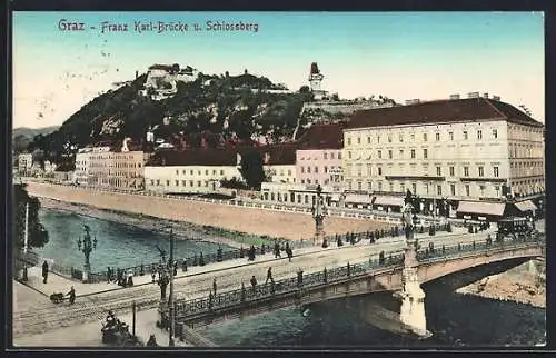 AK Graz, Franz Karl-Brücke & Schlossberg