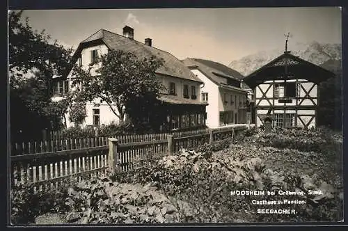 AK Moosheim bei Gröbming, Gasthaus und Pension Seebacher