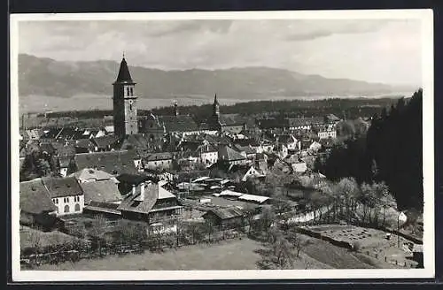 AK Judenburg, Totalansicht mit Rathaus- und Kirchturm