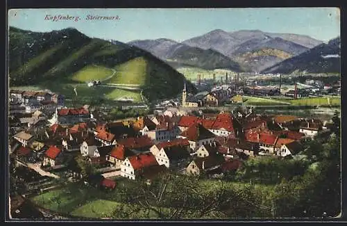 AK Kapfenberg /Steiermark, Teilansicht mit Kirche