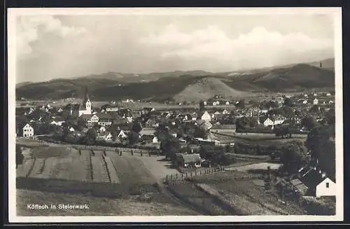 AK Köflach in Steiermark, Teilansicht mit Kirche