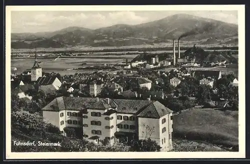 AK Fohnsdorf, Teilansicht mit Kirche