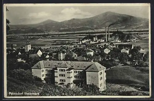 AK Fohnsdorf, Teilansicht mit Kirche