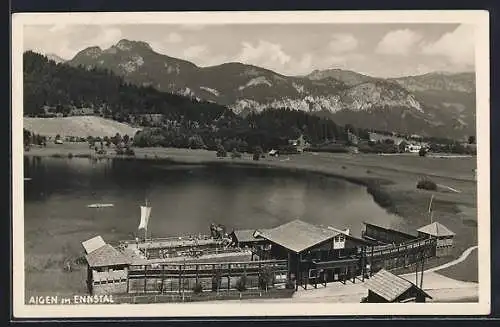 AK Aigen im Ennstal, Panorama mit Schwimmbad