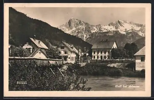 AK Hall bei Admont, Ortspartie mit Gasthaus Schell