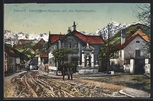 AK Admont, Leopoldinen Brunnen mit den Hallermauern