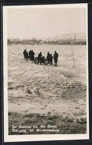 AK Klosterneuburg, Eisstoss auf der Donau