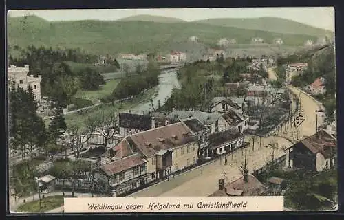 AK Weidlingau, Blick gegen Helgoland mit Christkindlwald