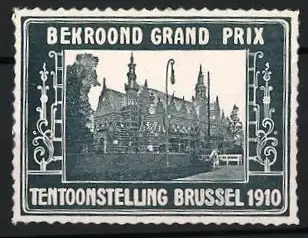 Reklamemarke Brussel, Bekroond Grand Prix, Ausstellung 1910