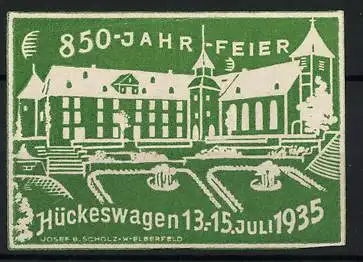 Reklamemarke Hückeswagen, 850-Jahr-Feier, Schlossansicht 1935