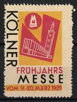 Reklamemarke Köln, Frühjahrsmesse 1929, Architekturmotiv