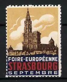 Reklamemarke Strasbourg, Foire Européenne, Kathedrale