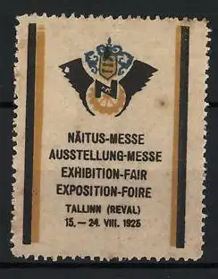 Reklamemarke Tallinn, Näitus-Messe 1926, Wappen mit Flügeln