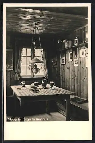 AK Reichental /Murgtal, Wanderheim Orgelfelsenhaus Ortsgruppe Gaggenau, Stube