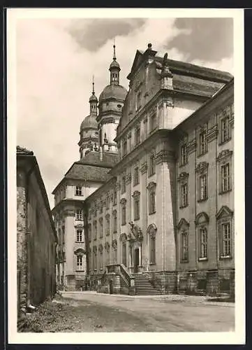 AK Schöntal /Jagst, Strassenpartie mit ehem. Zisterzienserkloster