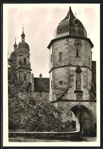 AK Schöntal /Jagst, Ehem. Zisterzienserkloster, Äusseres Klostertor und Kirchtürme