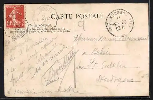 AK Van den Born sur Biplan Farman, Pionierflug Flugzeug