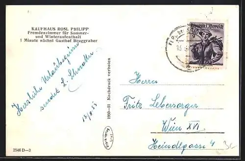 AK Krieglach - Alpl, Gasthaus Stangelalm