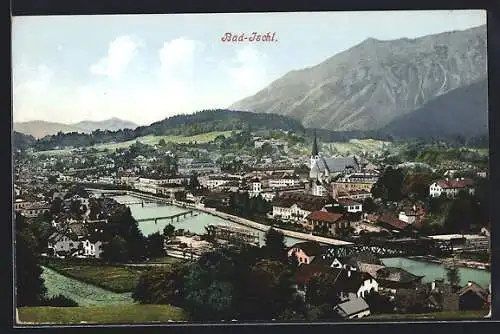 AK Bad-Ischl, Teilansicht mit Kirche