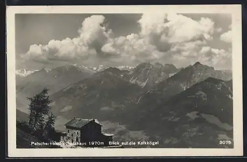 AK Patscherkofelschutzhaus, Panorama mit Kalkkögel