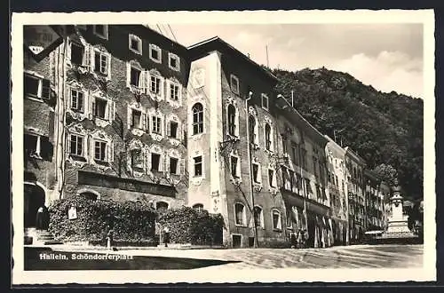 AK Hallein, Schöndorferplatz mit Gasthof Schöndorfer