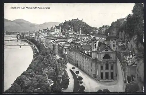 AK Salzburg, Teilansicht von der Humboldt-Terrasse aus