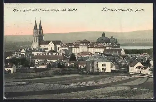 AK Klosterneuburg, Obere Stadt mit Chorherrenstift und Kirche