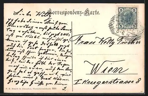 AK Bad Ischl, Ortsansicht im Winter