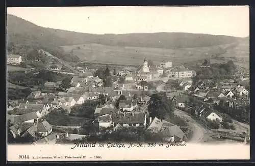 AK Alland im Gebirge, Teilansicht mit Strassenpartie