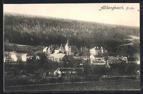 AK Altlengbach, Ortsansicht aus der Vogelschau