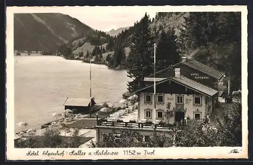 AK Haller am Haldensee, Strand-Café Hotel Alpenhof