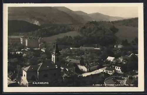 AK Kalksburg, Teilansicht mit Kirche und Strassenpartie