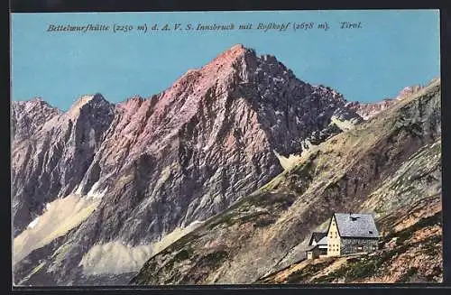 AK Bettlerwurfhütte, Berghütte mit Rosskopf