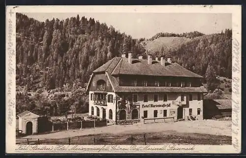 AK Grünau, Karl Stenitzer`s Hotel Marienwasserfall