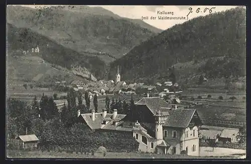 AK Kallwang, Ortsansicht mit der Waidmannsruhe
