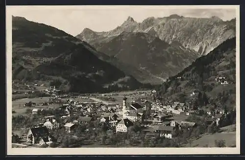 AK Schruns-Tschagguns, Panorama gegen Säulenkopf-Zimba