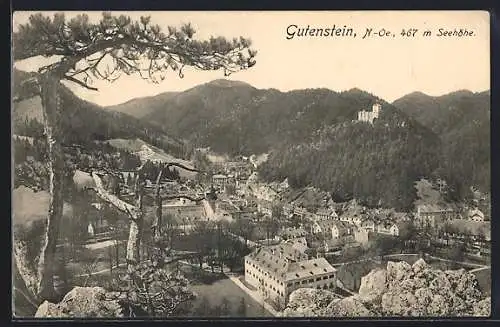 AK Gutenstein, Ortsansicht aus der Vogelschau