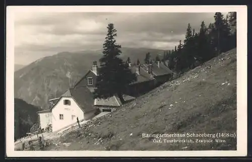 AK Baumgartnerhaus, Berghuette des Öst. Touristenklub auf dem Schneeberg