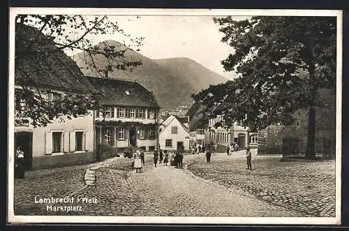 AK Lambrecht i. Pfalz, Blick auf den Marktplatz