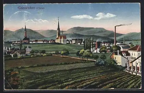 AK Edenkoben /Pfalz, Ortsansicht mit der Kirche