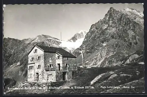 AK Bonn-Matrei-Hütte, Berghütte mit Umgebung