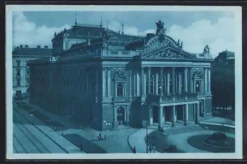 AK Brünn / Brno, Ansicht vom Landestheater