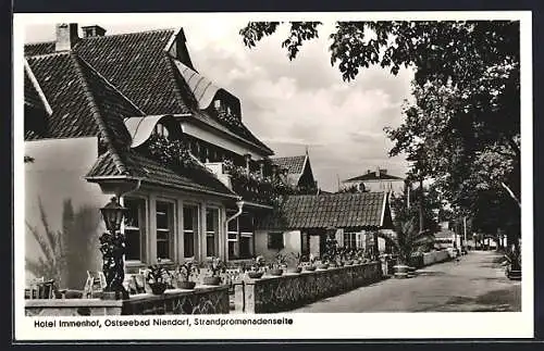 AK Niendorf / Ostsee, Hotel Immenhof, Strandpromenadenseite