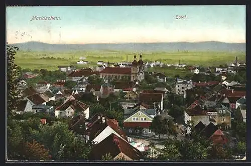 AK Mariaschein, Totalansicht der Ortschaft