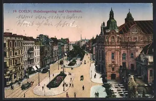 AK Köln-Neustadt, Habsburgerring und Opernhaus