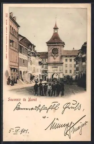 AK Morat, Hauptgasse und Berntor