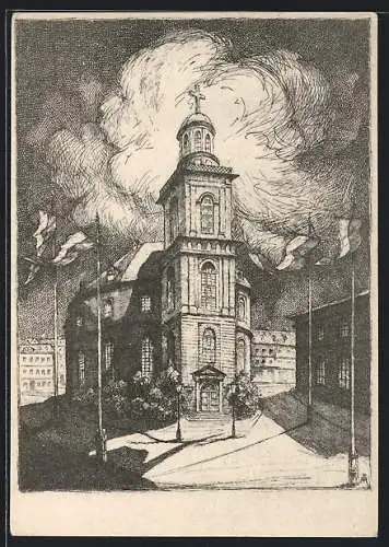 Künstler-AK Alt-Frankfurt, Zum Jahrhundertgedenken der Paulskirche 1948