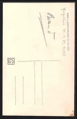 AK Wien, Partie am Justizpalast 1927