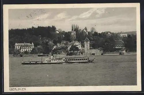 AK Überlingen, Bodensee-Dampfer Christoph in Fahrt