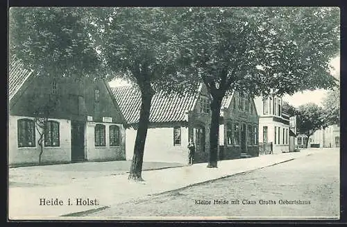 AK Heide i. Holst., Kleine Heide mit Claus Groth`s Geburtshaus